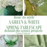 green and white Spring Tablescape