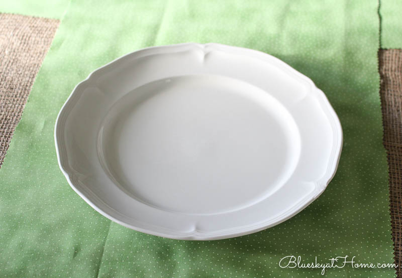 white china plate