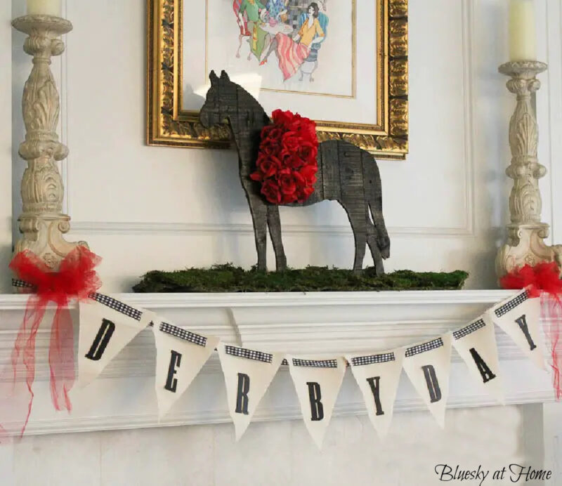 Run for the Roses Banner, Kentucky Derby Decorations, Kentucky