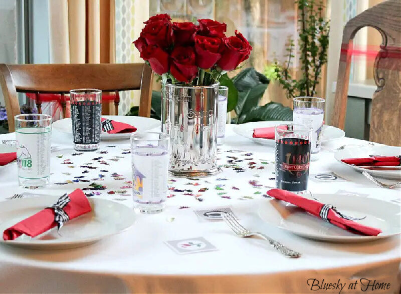 Kentucky Derby breakfast table decorations