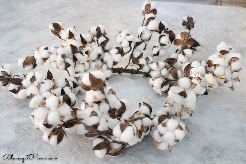 cotton stem wreath
