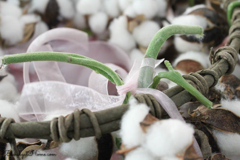 making spring wreath