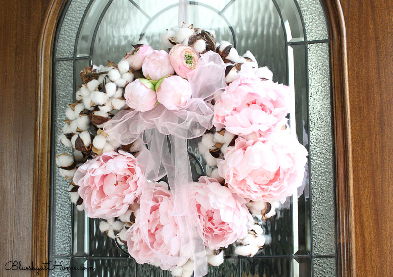 cotton stem spring wreath