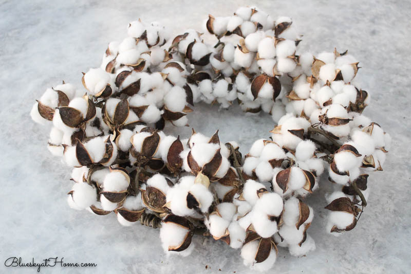 cotton stem wreath