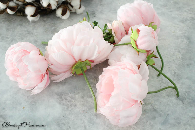 faux peonies