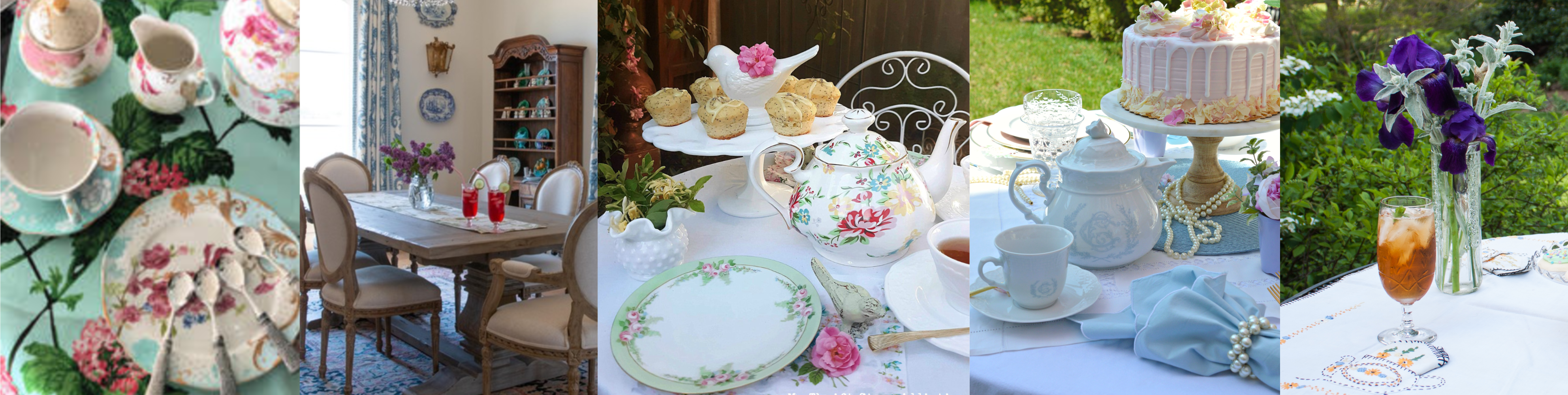 Spring tea party collage 3