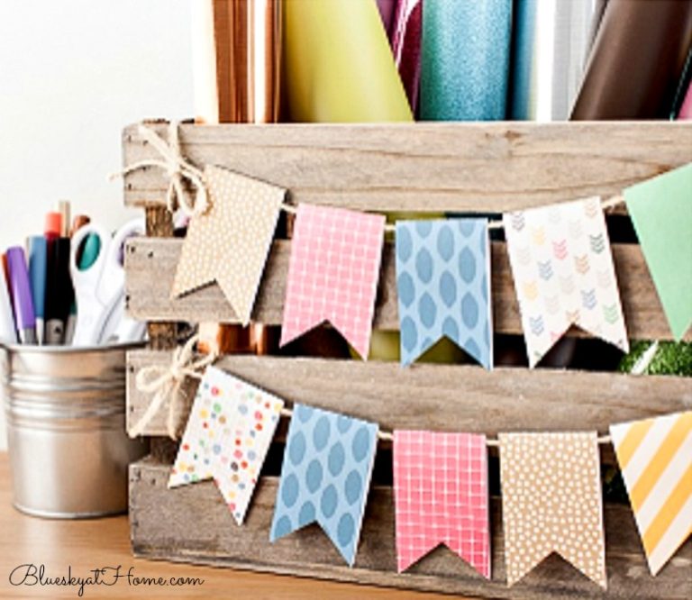 How to Make a DIY Happy Birthday Banner - Bluesky at Home