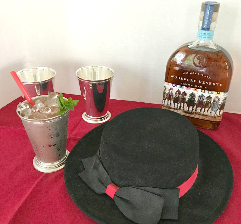 mint julep with hat