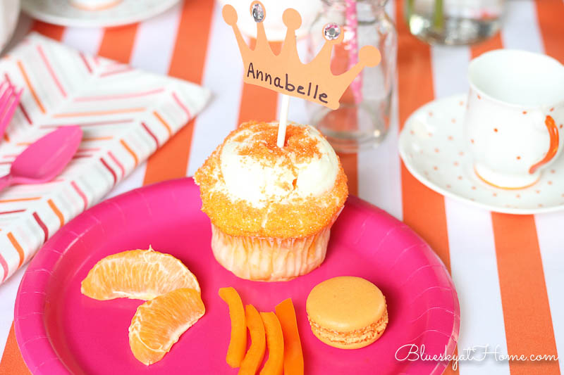 orange sprinkle cupcake