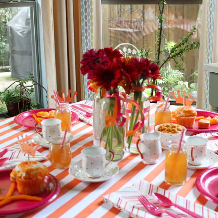 spring tea party tablescape