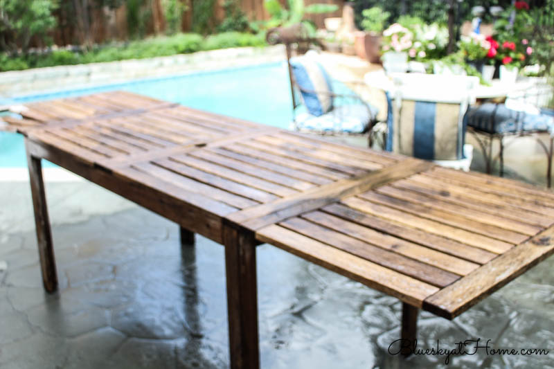 rescuing restoring teak table