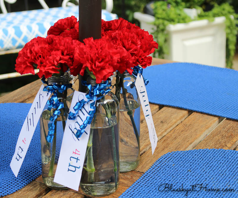 4th of July tablescape centerpiece