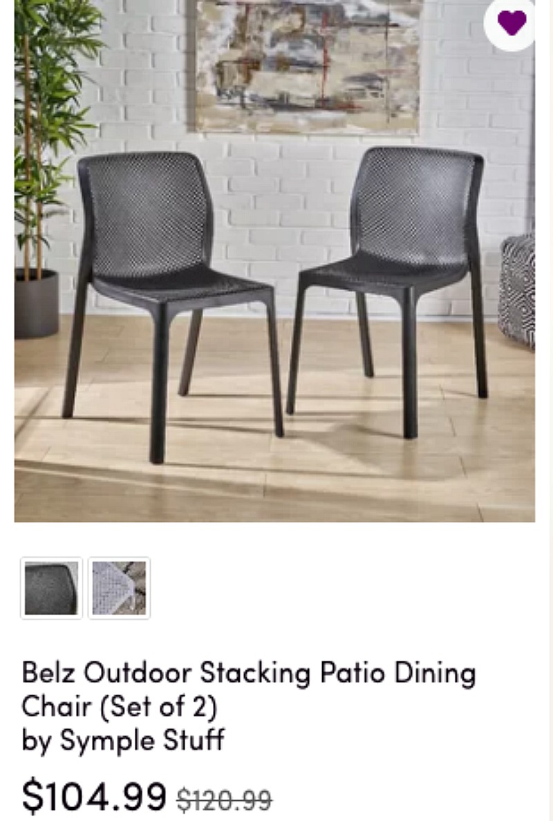 Wayfair stacking patio discount chairs