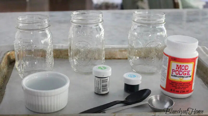 supplies for tinting mason jars