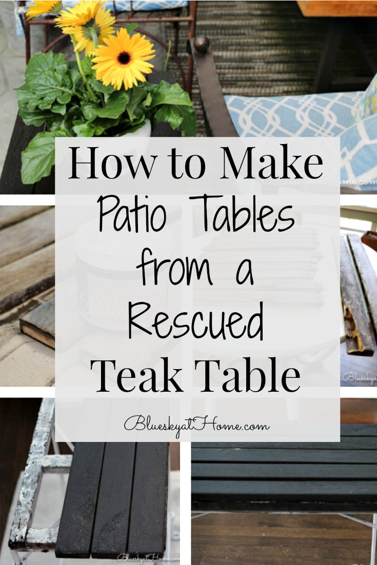 How to Make Patio Tables from a Rescued Teak Table