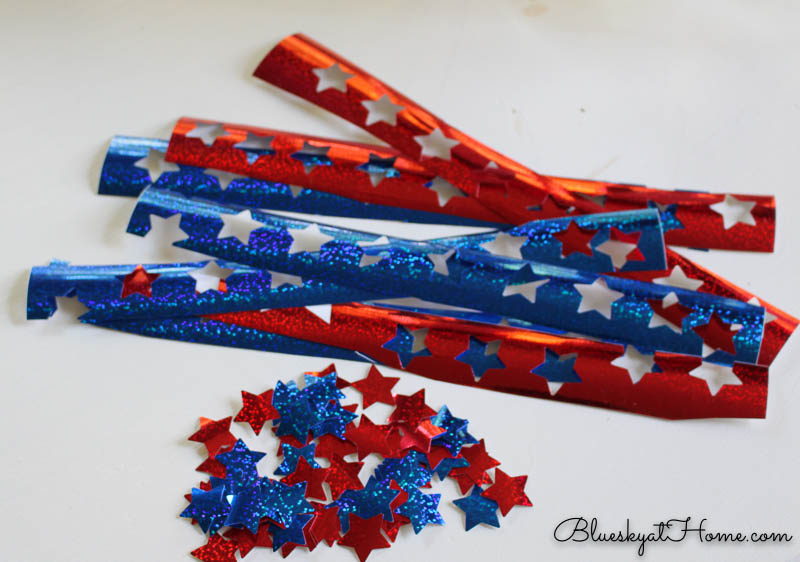 red and blue vinyl stars