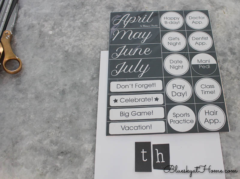 calendar stencils for patriotic DIY projects