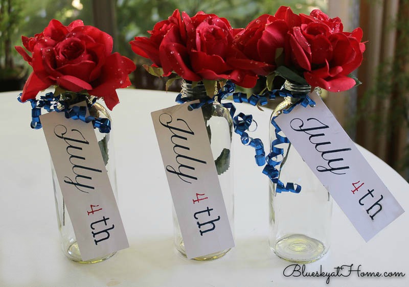 Patriotic DIY project July 4th tags