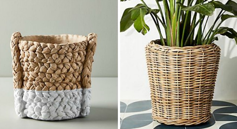 Anthropologie woven baskets