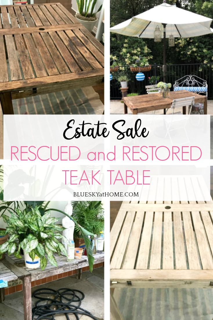 Estate Sale Rescued and Restored Teak Table 