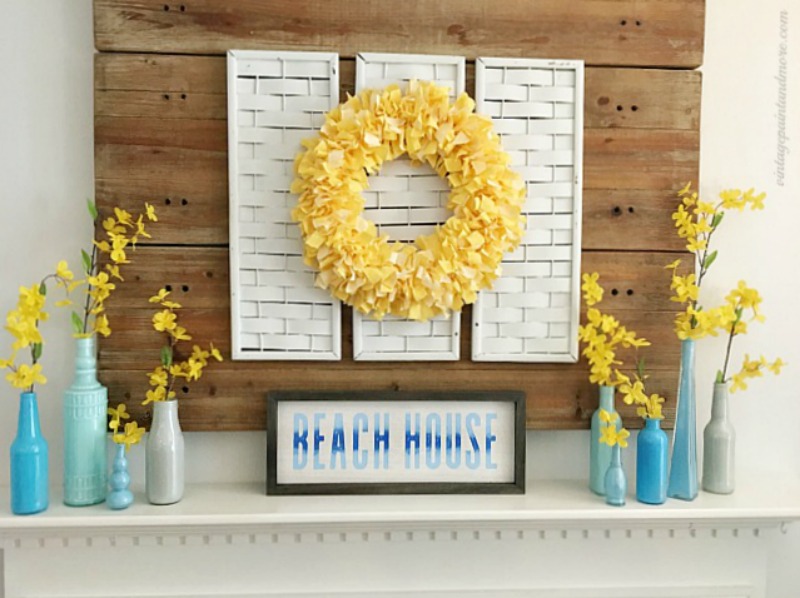 summer mantle with yellow wreath