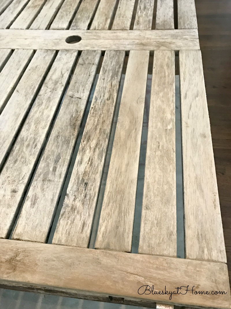 rescuing restoring teak table