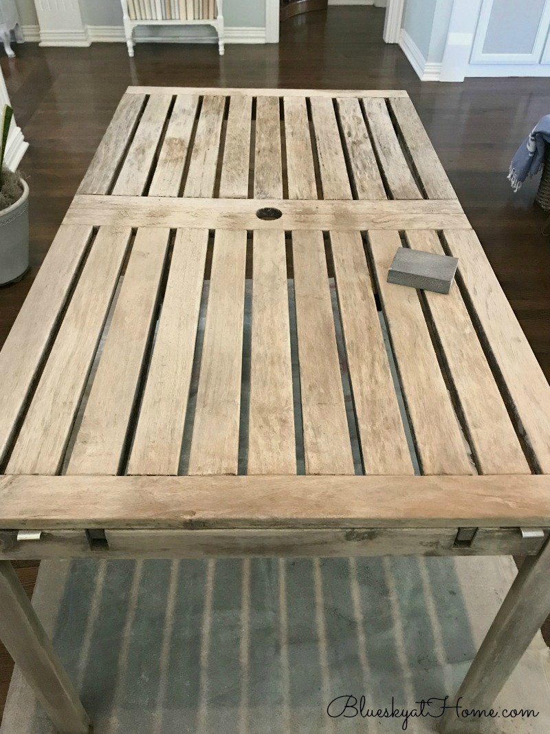 rescuing restoring teak table