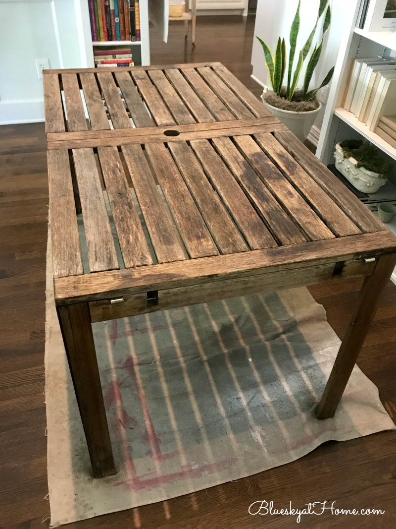 rescuing restoring teak table