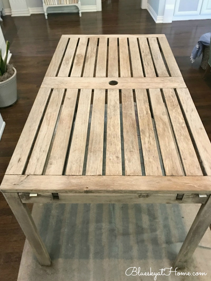 rescuing restoring teak table