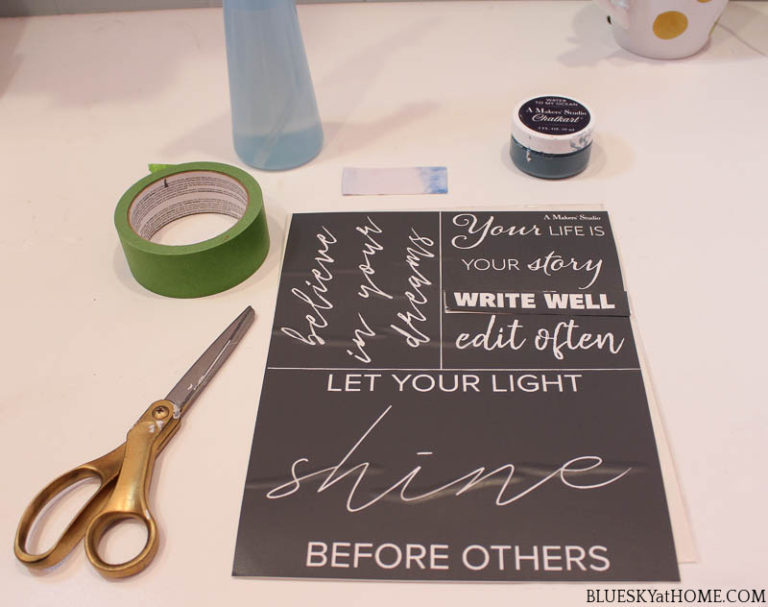 How to Stencil Books for Your Home Decor - Bluesky at Home