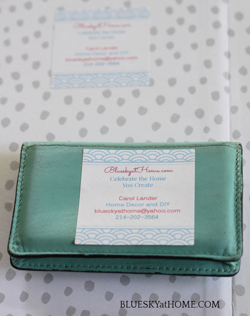 aqua business card holder