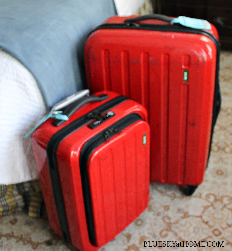 red suitcases