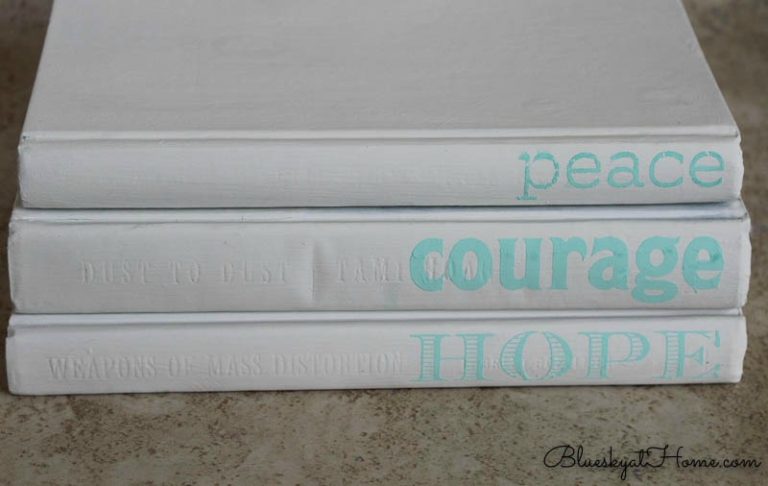 How to Stencil Books for Your Home Decor ~ Bluesky at Home