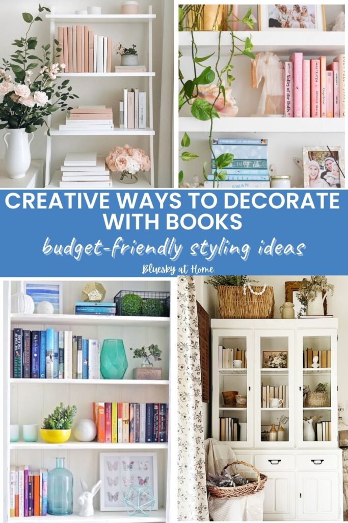 how to decorte with books graphic