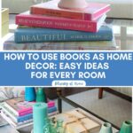 how to decorte with books graphic