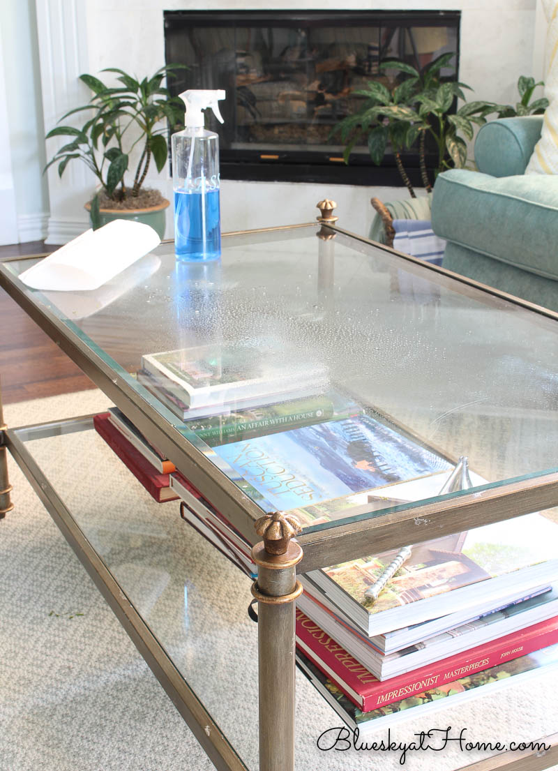 cleaning coffee table