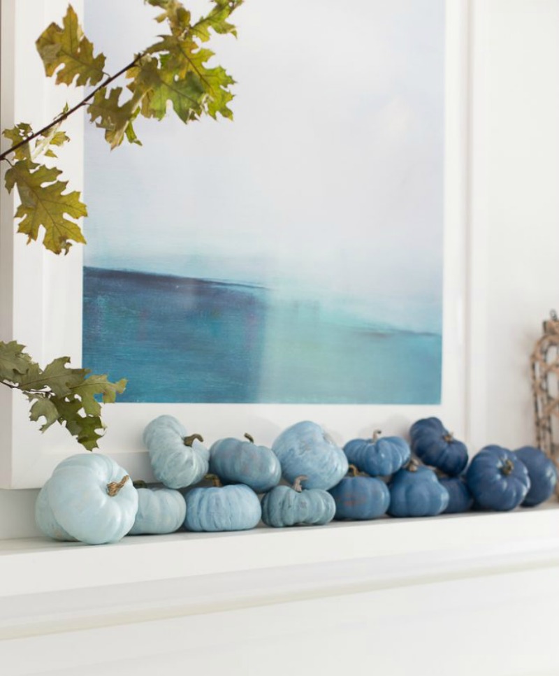 fall decor mantle