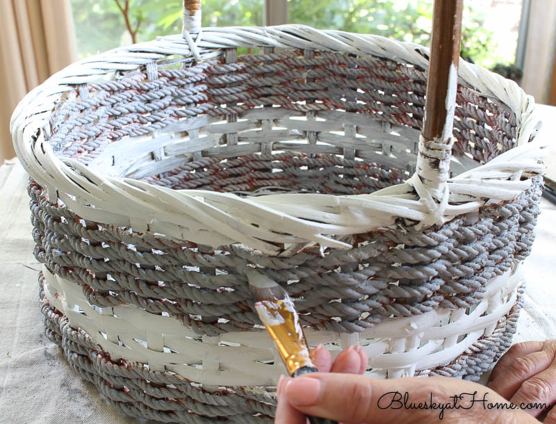 painting estate sale woven basket