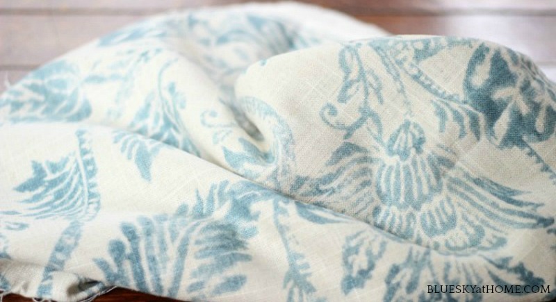 blue and white fabric