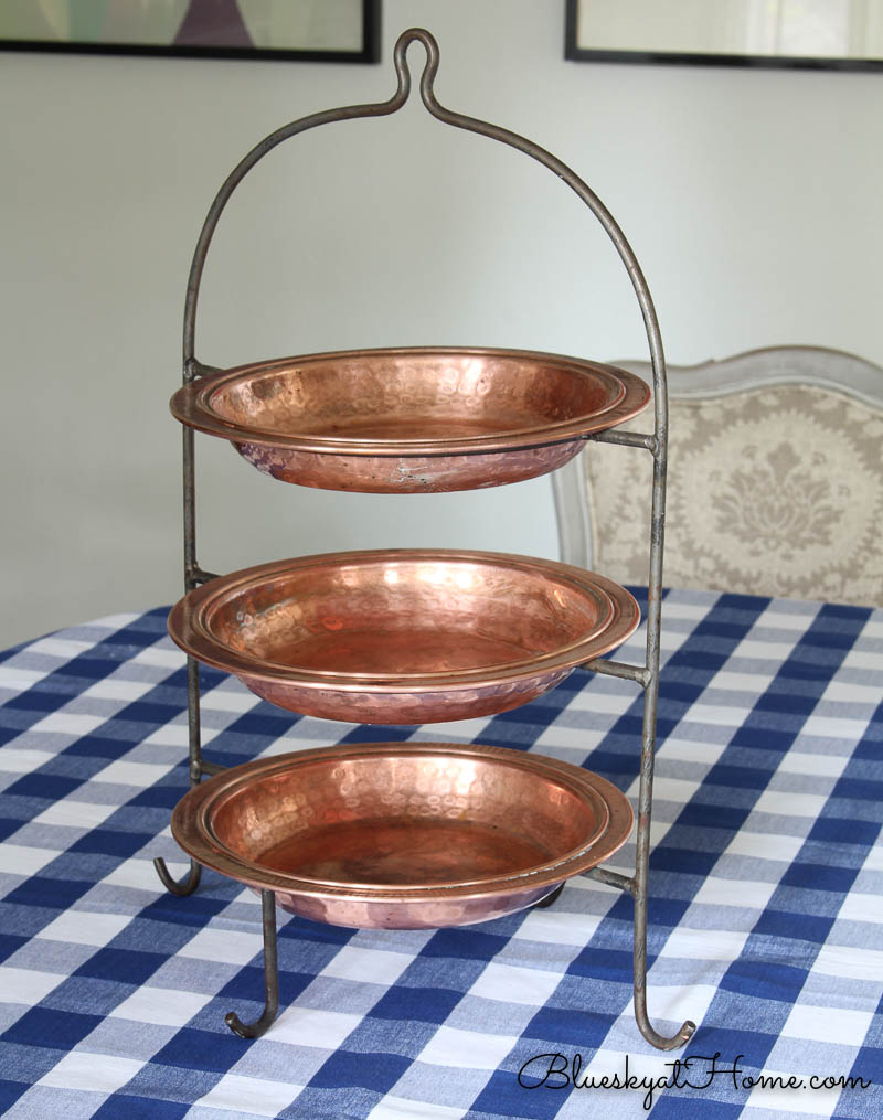 3-tiered copper tray