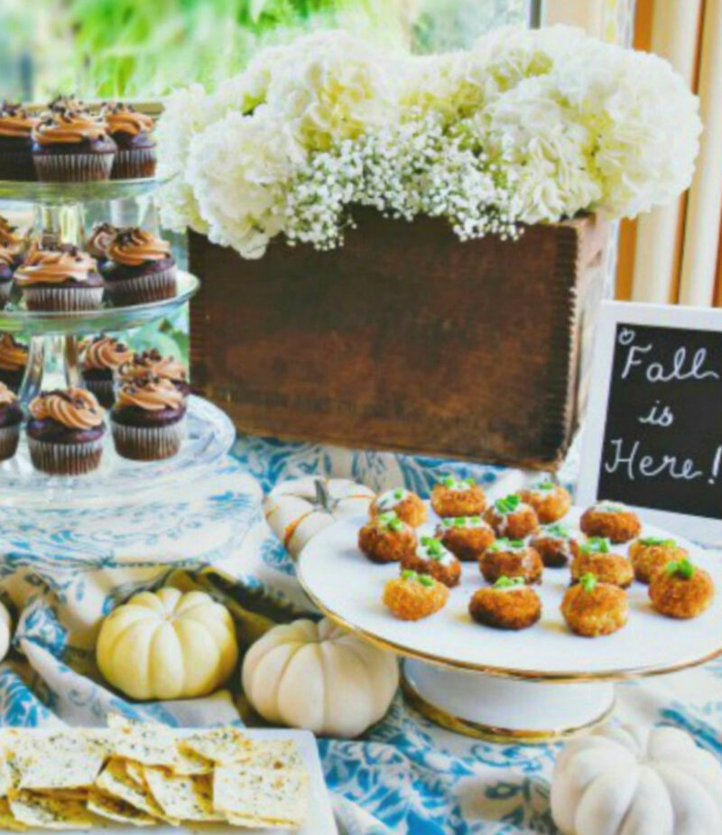 fall buffet table display