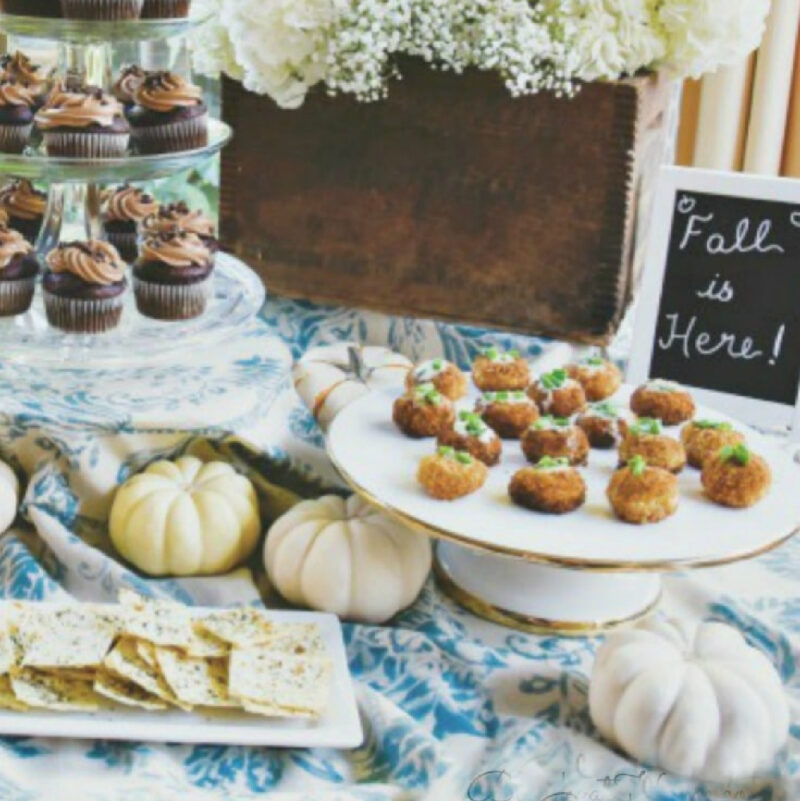 fall buffet table display