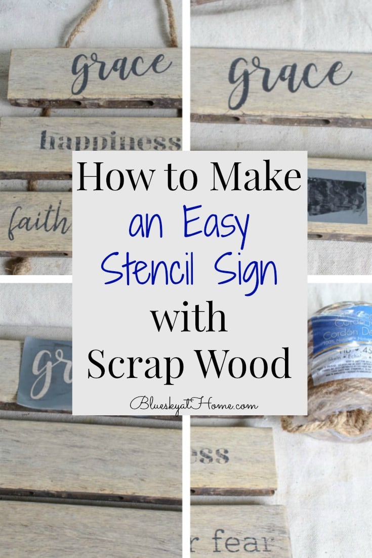 How to Make a Stencil Sign with Scrap Wood
