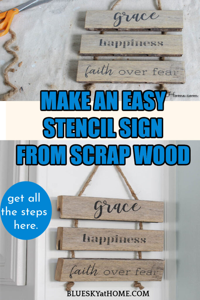 Stencil Sign with Scrap Wood