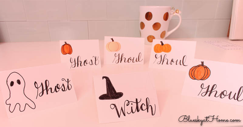 5 Easy DIY Halloween Place Cards ~ Bluesky at Home