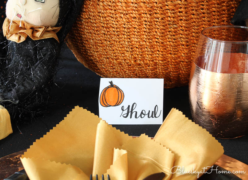 5 Easy DIY Halloween Place Cards ~ Bluesky at Home