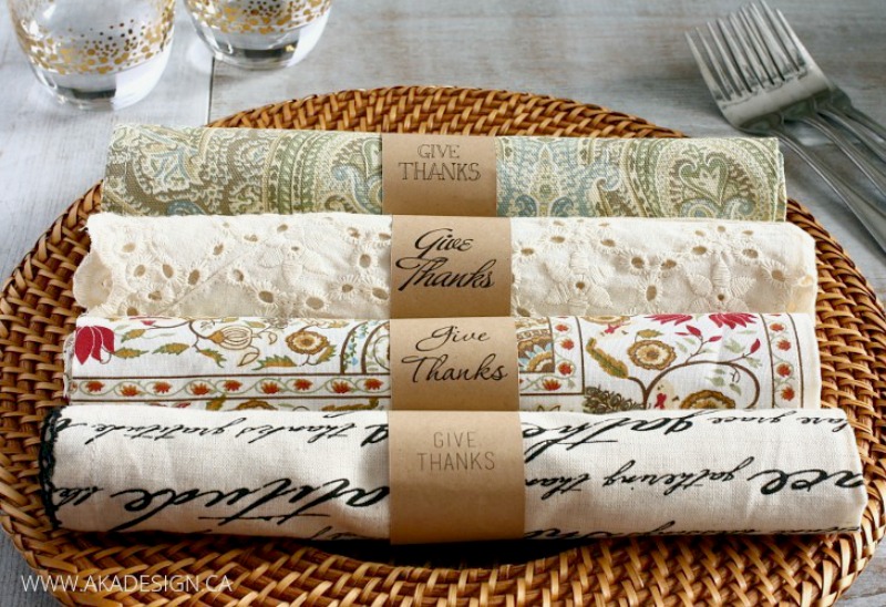 How to Make Napkin Rings for your Thanksgiving Table - Bluesky at Home