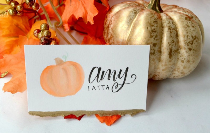 pumpkin place cards