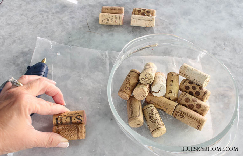 gluing corks together
