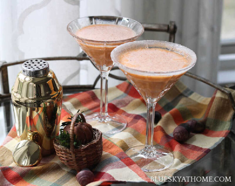 two pumpkin martinis